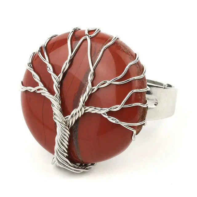 BAGUE ARBRE DE VIE MINÉRAL - Viking Héritage