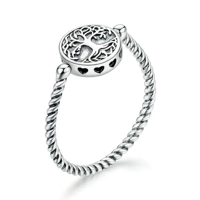BAGUE ARBRE DE VIE TORSADÉ (ARGENT) - Viking Héritage