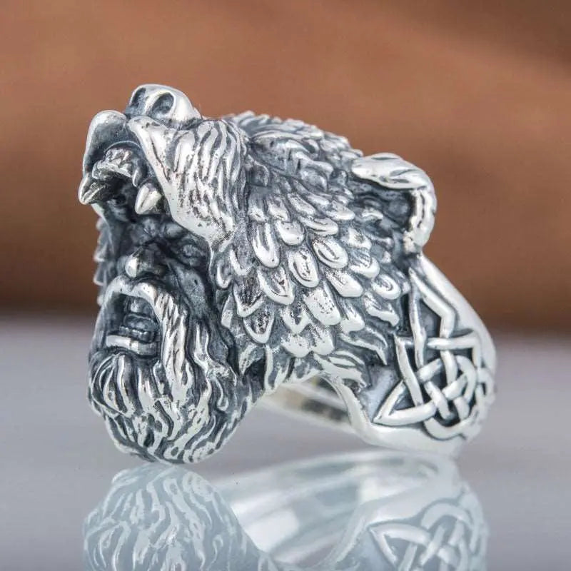 BAGUE BERSERKER (ARGENT MASSIF) - Viking Héritage