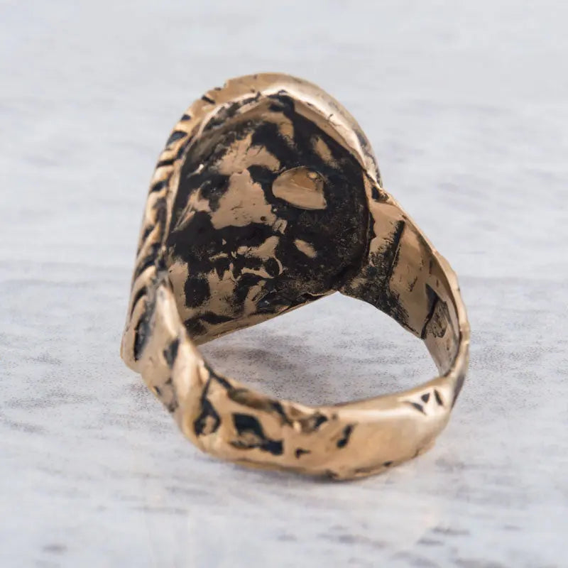 BAGUE BOUCLIER VIKING (BRONZE MASSIF) - Viking Héritage