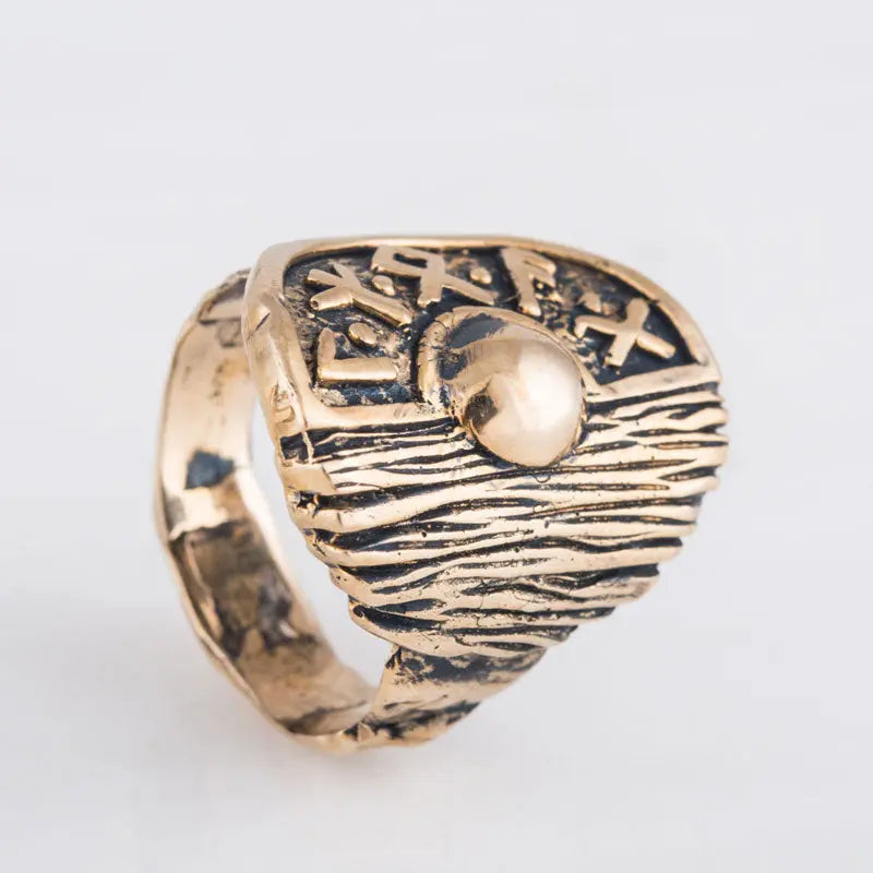 BAGUE BOUCLIER VIKING (BRONZE MASSIF) - Viking Héritage