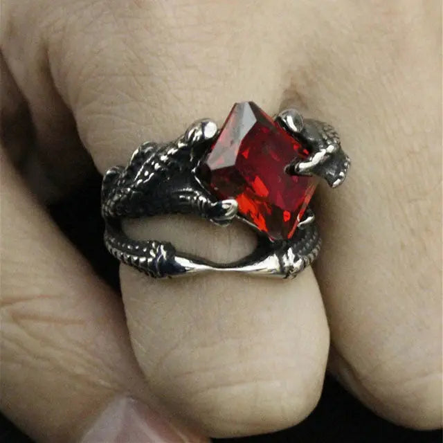 BAGUE COEUR DE JORMUNGANDR (ACIER) - Viking Héritage