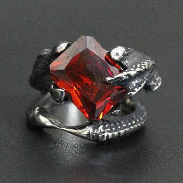 BAGUE COEUR DE JORMUNGANDR (ACIER) - Viking Héritage