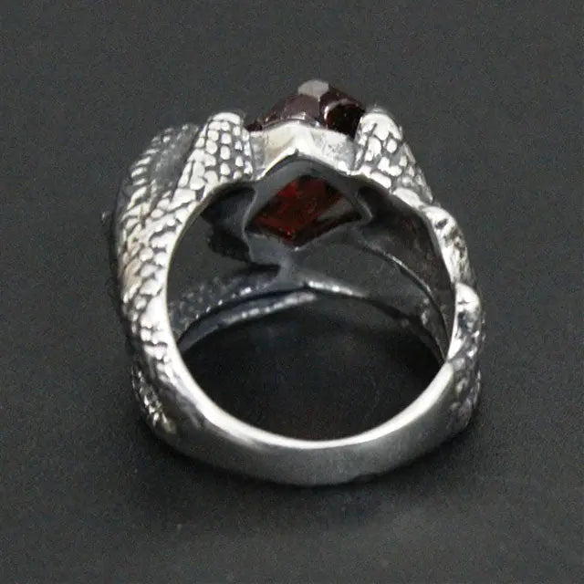 BAGUE COEUR DE JORMUNGANDR (ACIER) - Viking Héritage