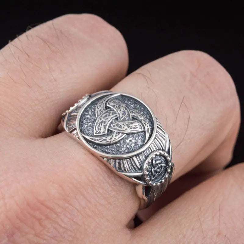 BAGUE CORNE D'ODIN (ARGENT) - Viking Héritage
