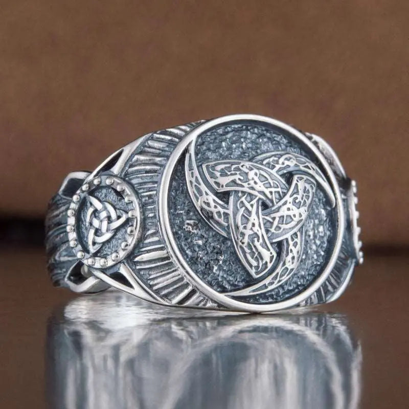 BAGUE CORNE D'ODIN (ARGENT) - Viking Héritage