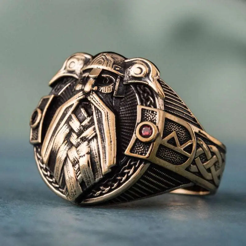 BAGUE DIEU ODIN (BRONZE MASSIF) - Viking Héritage