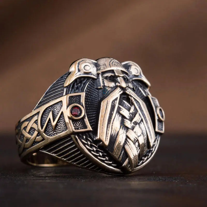 BAGUE DIEU ODIN (BRONZE MASSIF) - Viking Héritage