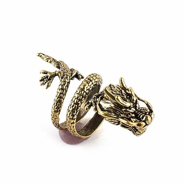 BAGUE DRAGON DOIGT (ACIER) - Viking Héritage