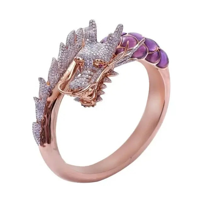 BAGUE DRAGON ÉLÉGANT (ACIER) - Viking Héritage