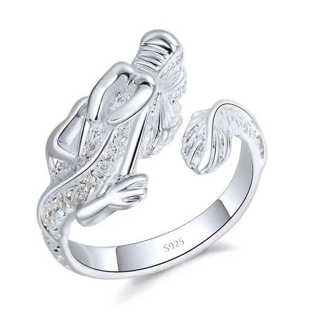 BAGUE DRAGON ÉTINCELANT (ARGENT) - Viking Héritage