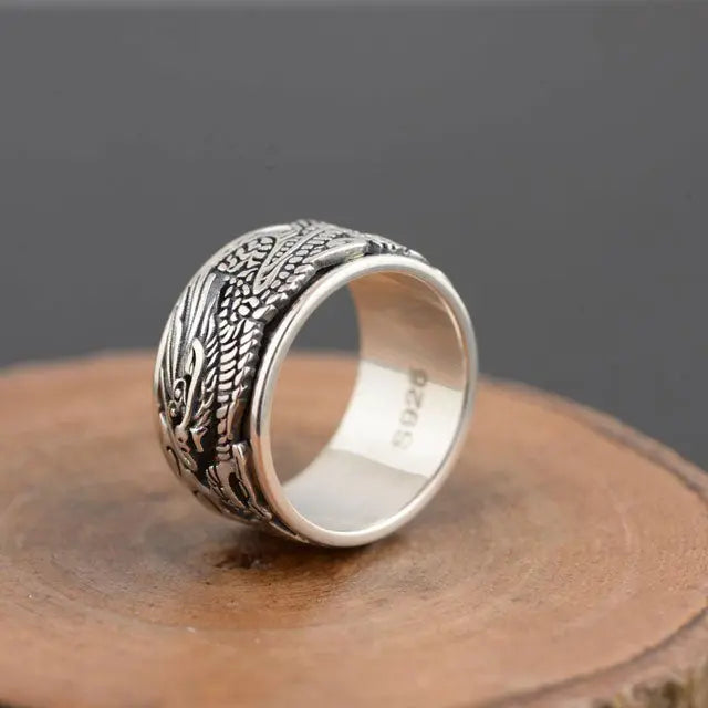 BAGUE DRAGON IMPÉRIAL (ARGENT) - Viking Héritage