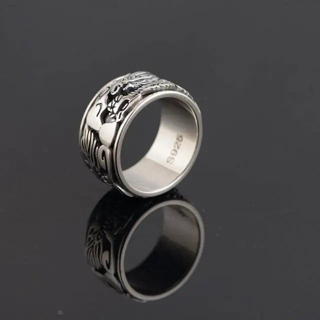 BAGUE DRAGON IMPÉRIAL (ARGENT) - Viking Héritage