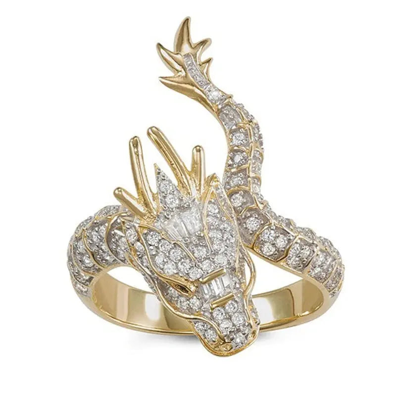 BAGUE DRAGON MAJESTUEUX (ACIER) - Viking Héritage