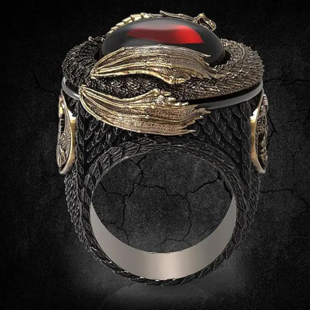 BAGUE DRAGON MIDGARD (ACIER) - Viking Héritage