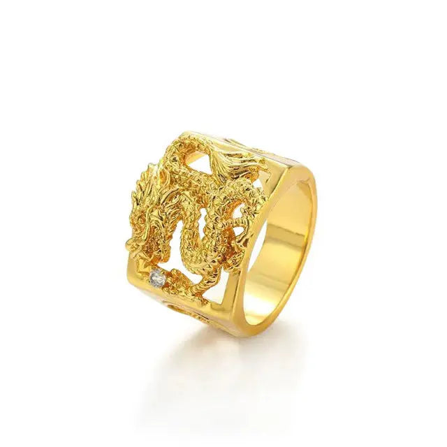 BAGUE DRAGON ROYALE (ACIER) - Viking Héritage