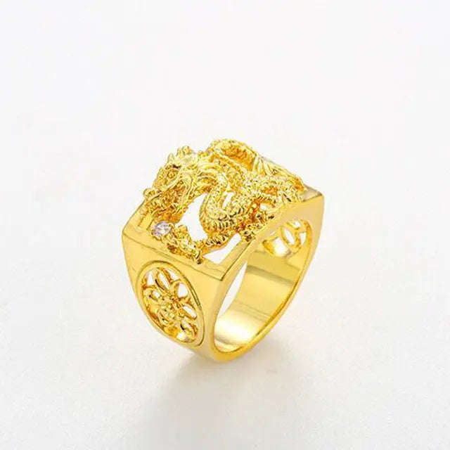 BAGUE DRAGON ROYALE (ACIER) - Viking Héritage