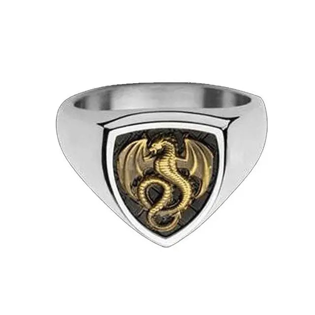 BAGUE DRAGON TARGARYEN (ACIER) - Viking Héritage