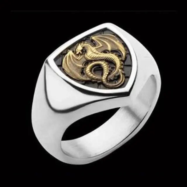 BAGUE DRAGON TARGARYEN (ACIER) - Viking Héritage