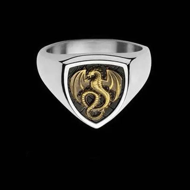 BAGUE DRAGON TARGARYEN (ACIER) - Viking Héritage