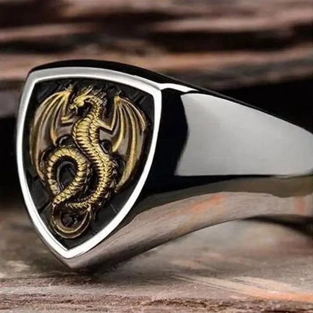 BAGUE DRAGON TARGARYEN (ACIER) - Viking Héritage