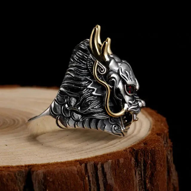BAGUE DRAGON VIKING OUROBOROS - Viking Héritage
