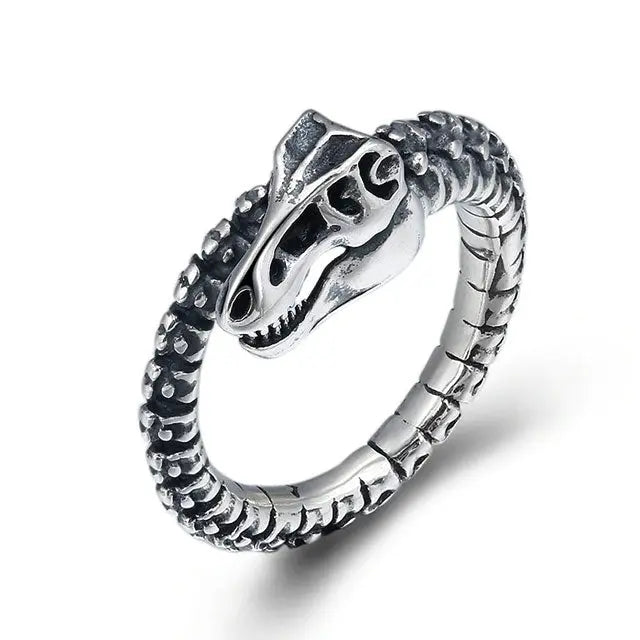 BAGUE DRAGON VIKING - SQUELETTE DE FAFNIR (ARGENT) - Viking Héritage