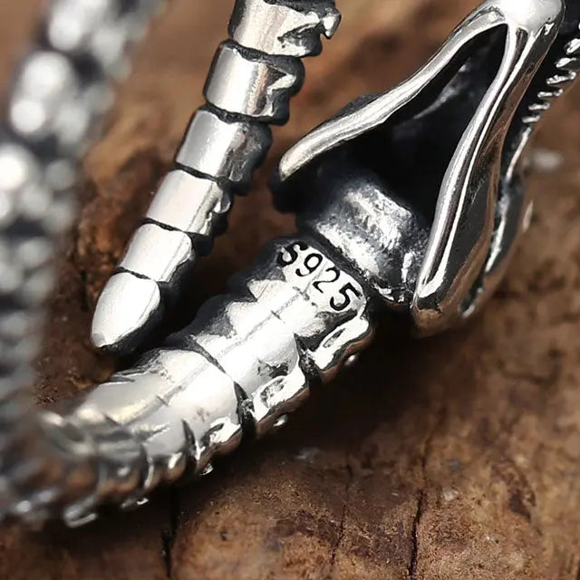 BAGUE DRAGON VIKING - SQUELETTE DE FAFNIR (ARGENT) - Viking Héritage