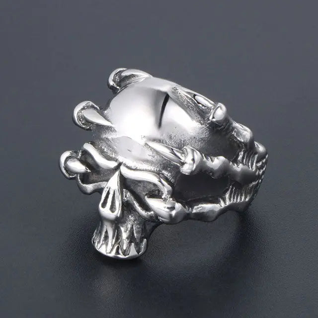 BAGUE EMPRISE DU DRAGON FAFNIR (ACIER) - Viking Héritage
