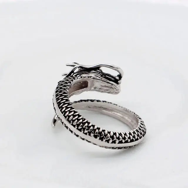BAGUE ESPRIT DU DRAGON (ARGENT) - Viking Héritage