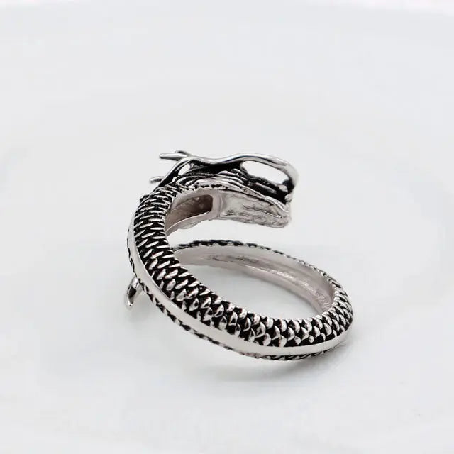 BAGUE ESPRIT DU DRAGON (ARGENT) - Viking Héritage