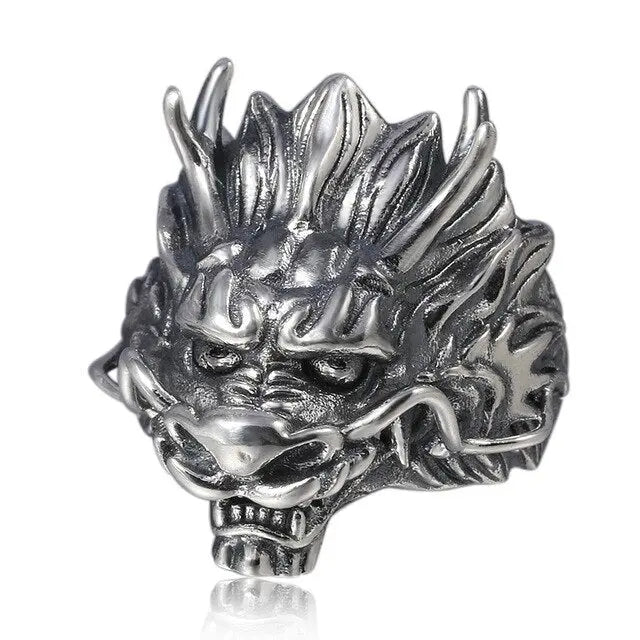 BAGUE FORCE DU DRAGON (ARGENT) - Viking Héritage