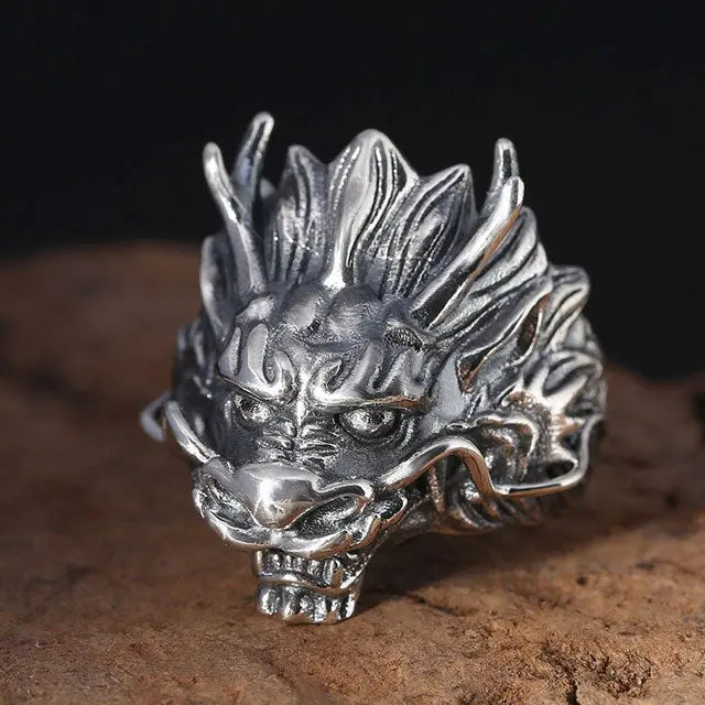 BAGUE FORCE DU DRAGON (ARGENT) - Viking Héritage