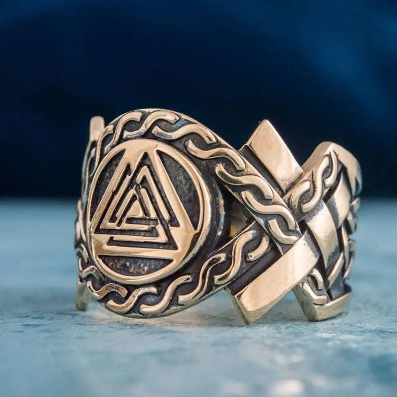 BAGUE FORCE DU VALKNUT (BRONZE MASSIF) - Viking Héritage
