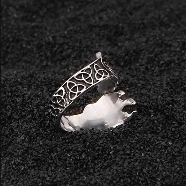 BAGUE GRIFFE DE FENRIR ARGENT STERLING .925 - Viking Héritage