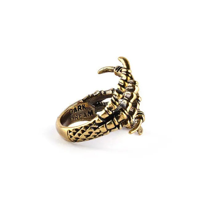 BAGUE GRIFFE DRAGON NORDIQUE (ACIER) - Viking Héritage