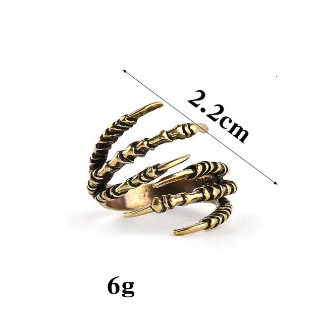 BAGUE GRIFFE DRAGON NORDIQUE (ACIER) - Viking Héritage