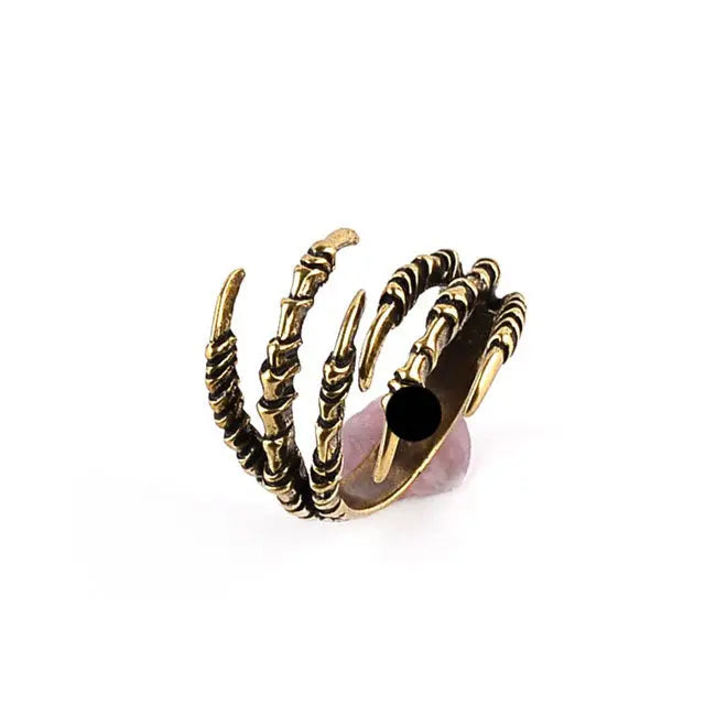 BAGUE GRIFFE DRAGON NORDIQUE (ACIER) - Viking Héritage