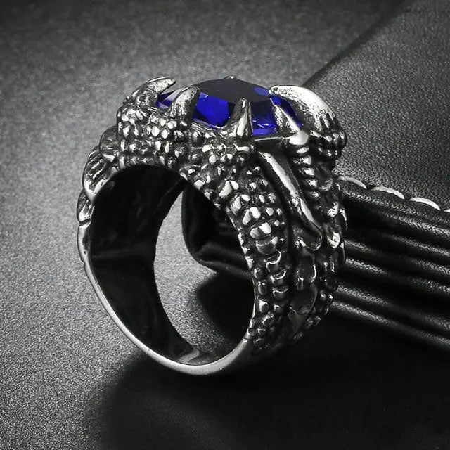 BAGUE GRIFFE DU DRAGON FAFNIR (ACIER) - Viking Héritage