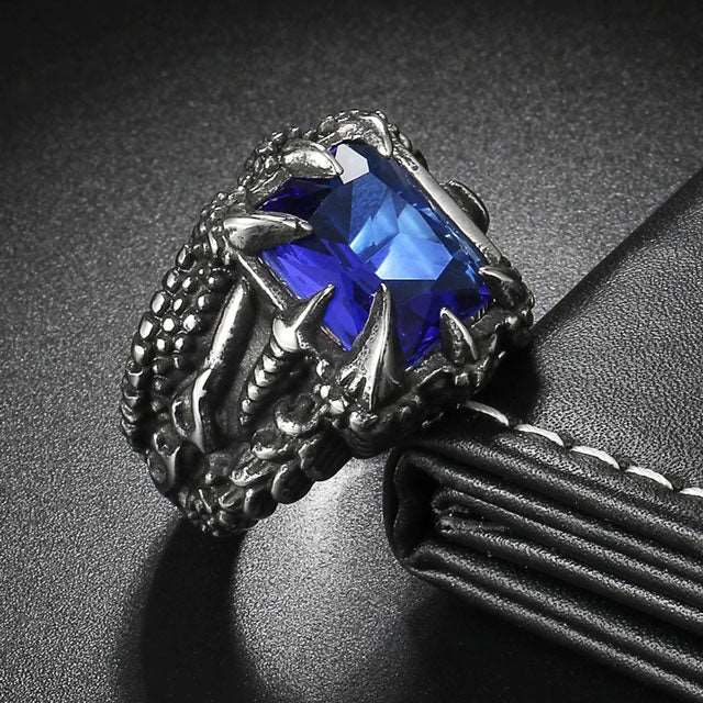 BAGUE GRIFFE DU DRAGON FAFNIR (ACIER) - Viking Héritage