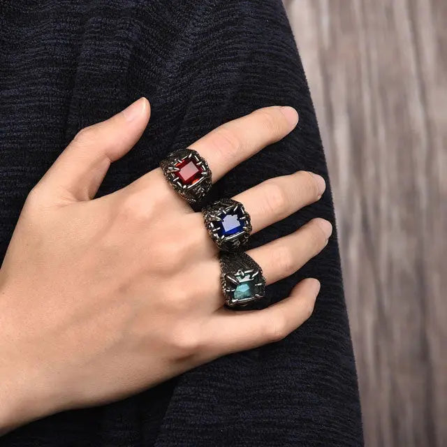 BAGUE GRIFFE DU DRAGON FAFNIR (ACIER) - Viking Héritage