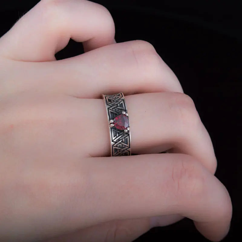 BAGUE JARL VALHALLA (ARGENT) - Viking Héritage
