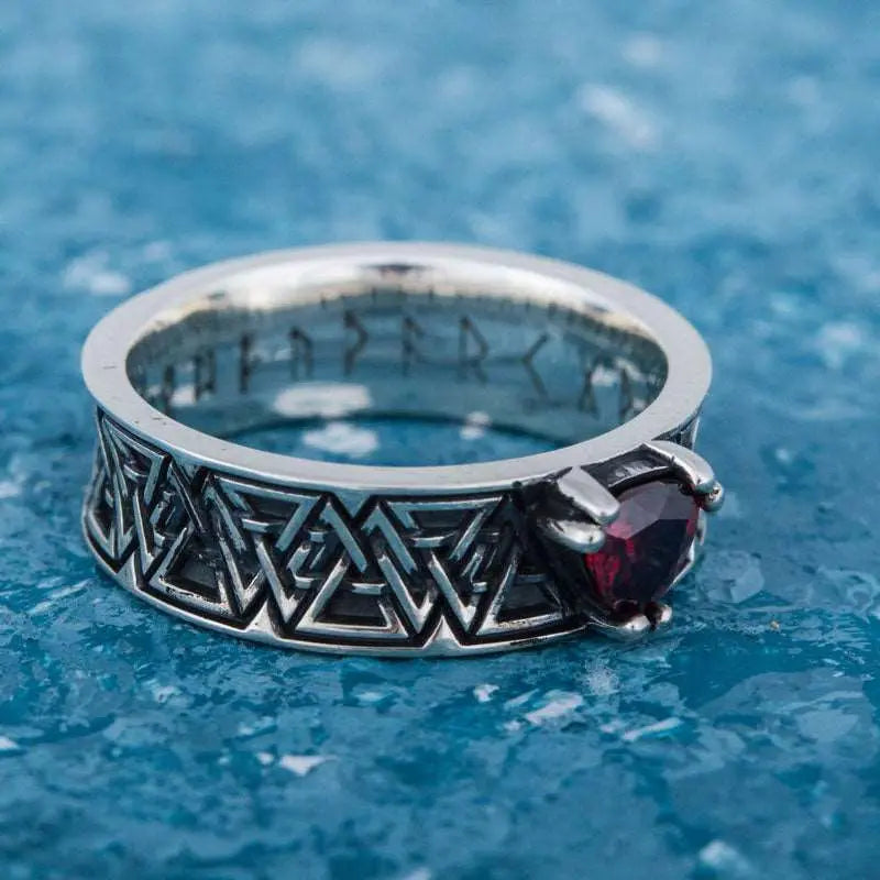 BAGUE JARL VALHALLA (ARGENT) - Viking Héritage