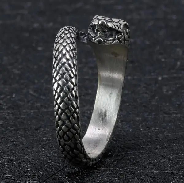 BAGUE JÖRMUNGAND ARGENT STERLING .925 - Viking Héritage