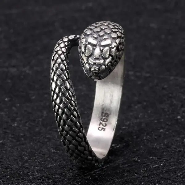 BAGUE JÖRMUNGAND ARGENT STERLING .925 - Viking Héritage