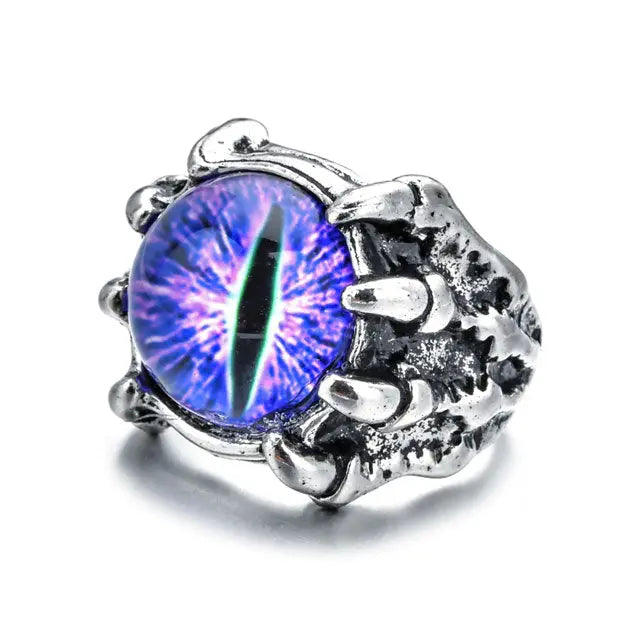 BAGUE OEIL DE DRAGON (ACIER) - Viking Héritage