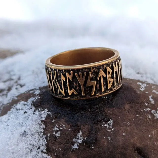 BAGUE RUNES (BRONZE MASSIF) - Viking Héritage
