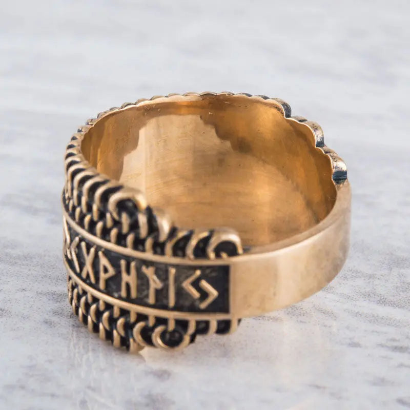 BAGUE RUNIQUE (BRONZE MASSIF) - Viking Héritage