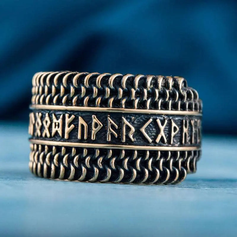 BAGUE RUNIQUE (BRONZE MASSIF) - Viking Héritage