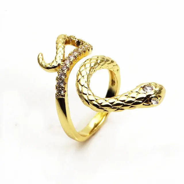 BAGUE SERPENT DORÉ - Viking Héritage